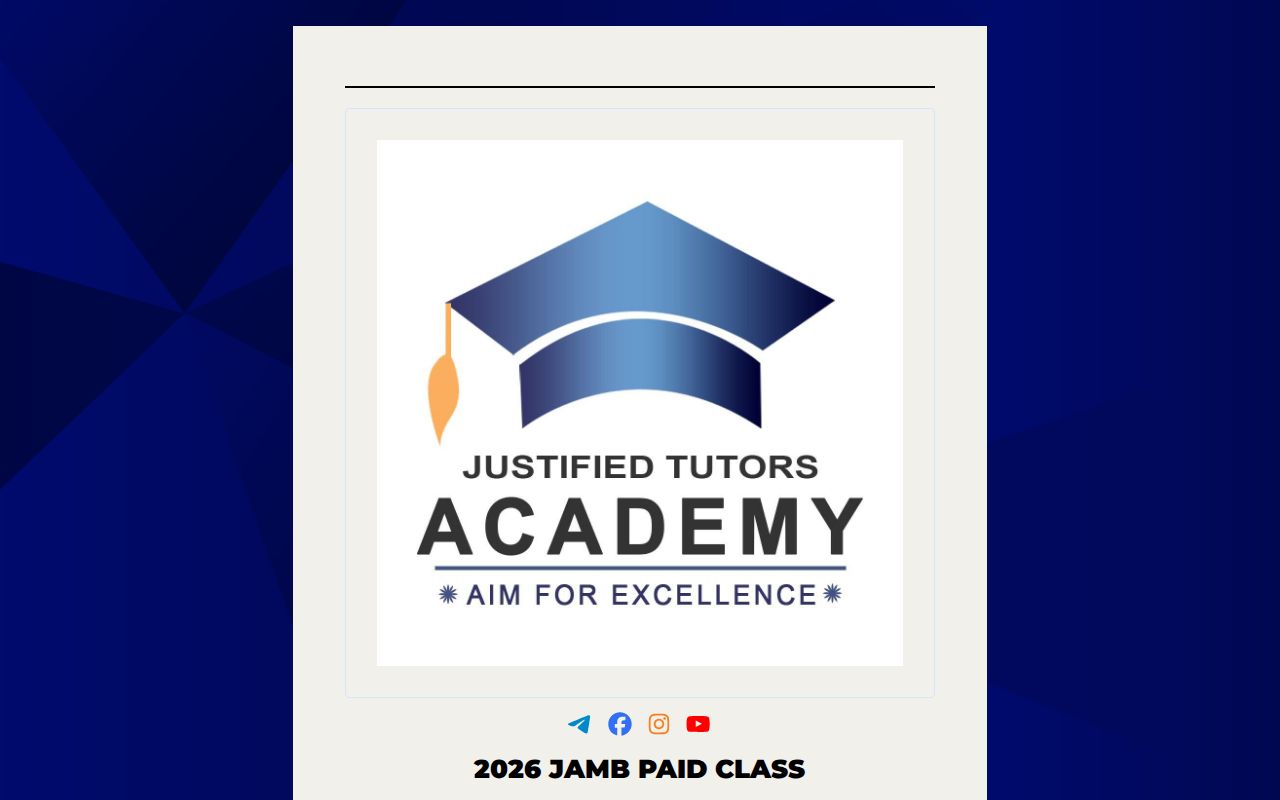 JTA 2026 JAMB PAID CLASS DETAILS